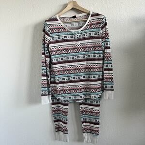 Free Press Thermal Pajama Set Women's Holiday Sleepwear XL